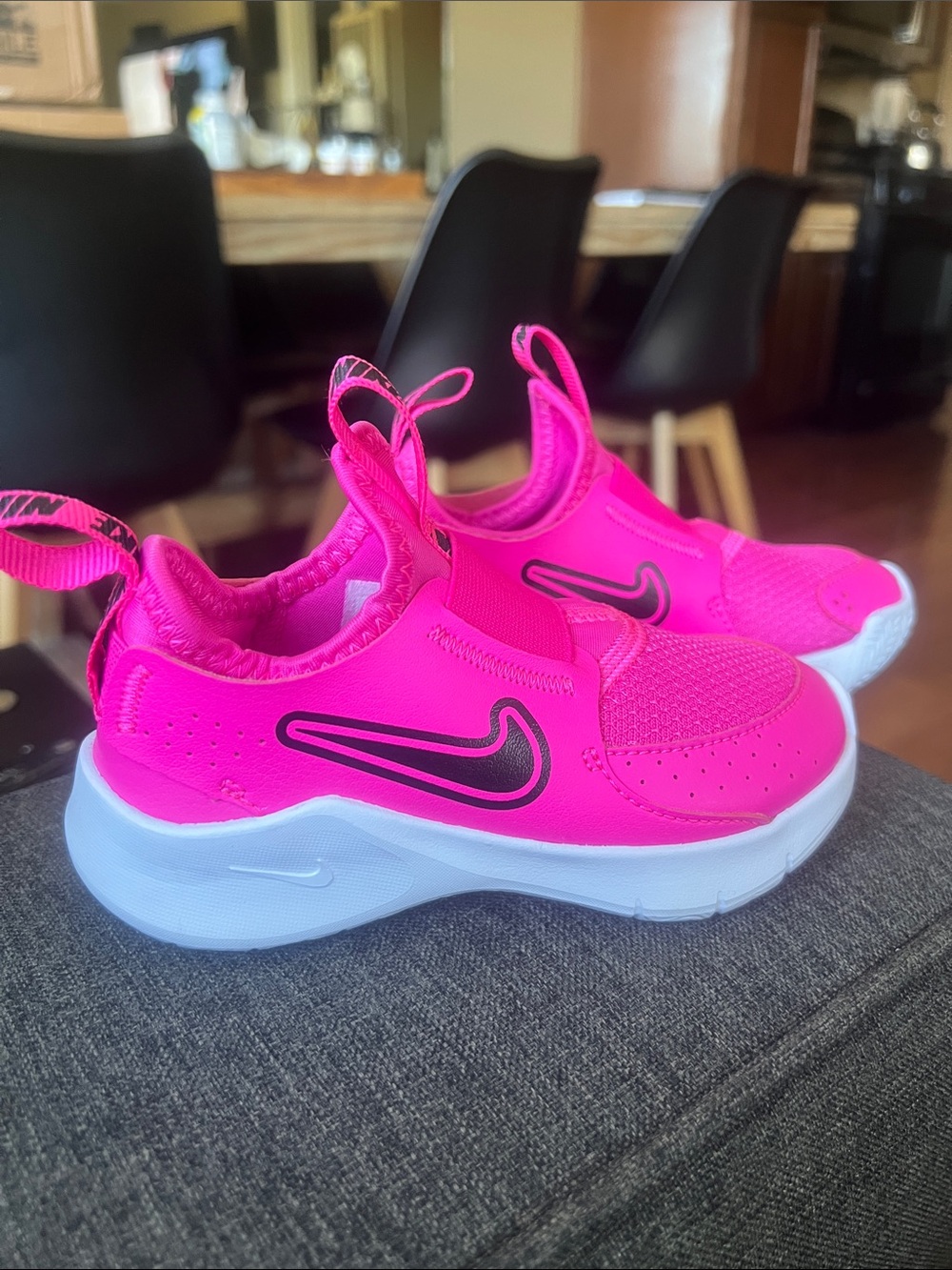 Nike toddler Slip-On Sneakers with Black Swoosh